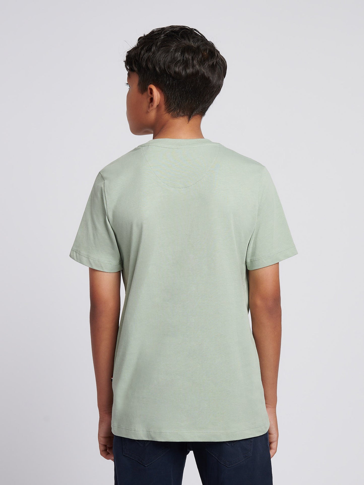 Boys Heritage Graphic Print T-Shirt in Iceberg Green