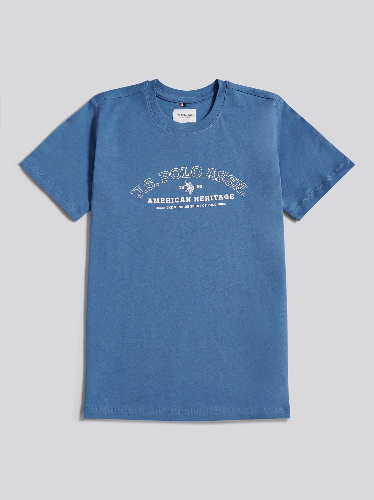 Boys Heritage Graphic Print T-Shirt in Blue Horizon