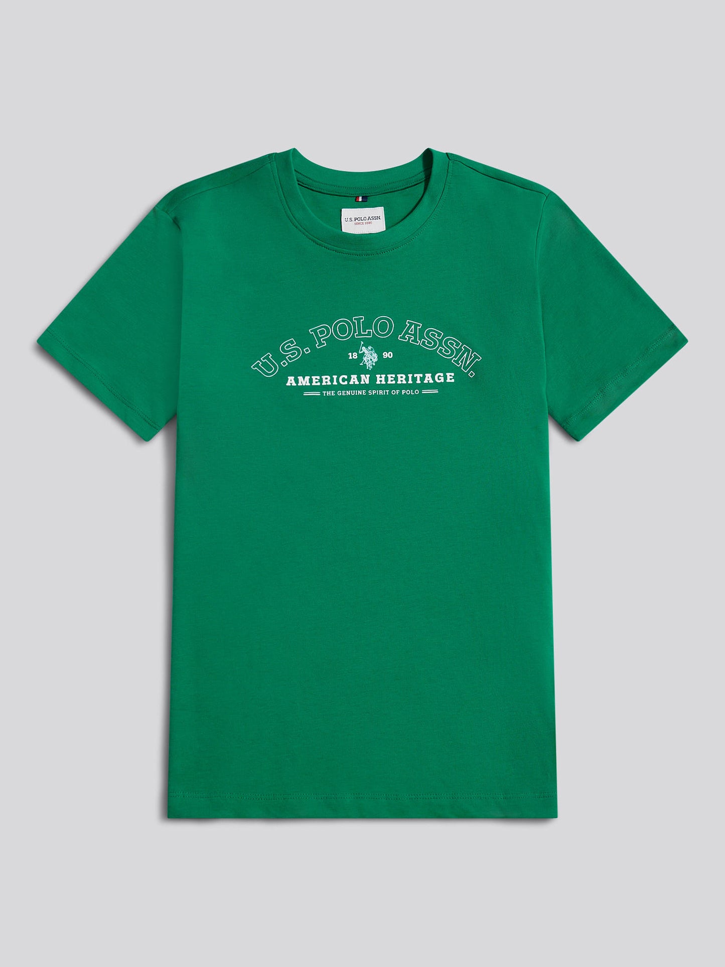 Boys Heritage Graphic Print T-Shirt in Lush Meadow