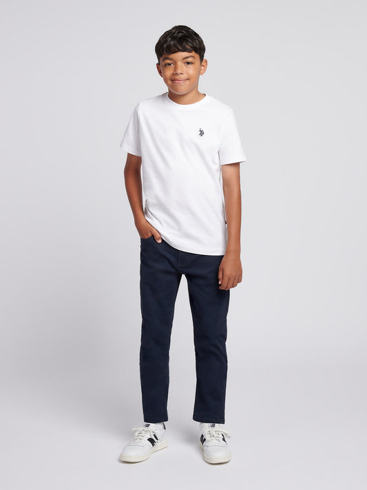 Boys USPA Back Graphic T-Shirt in Bright White