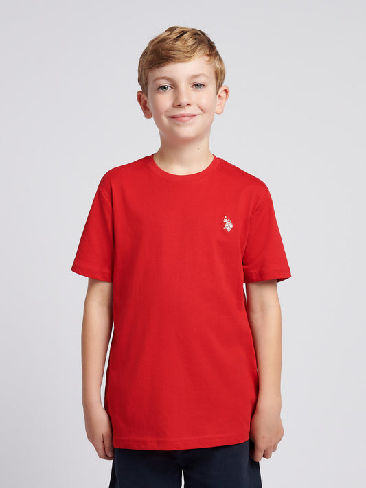 Boys USPA Back Graphic T-Shirt in Haute Red
