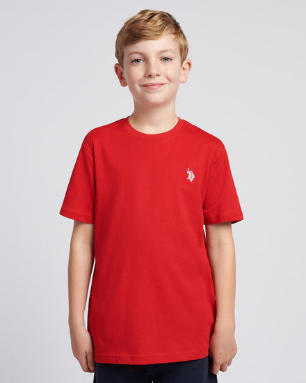 Boys USPA Back Graphic T-Shirt in Haute Red