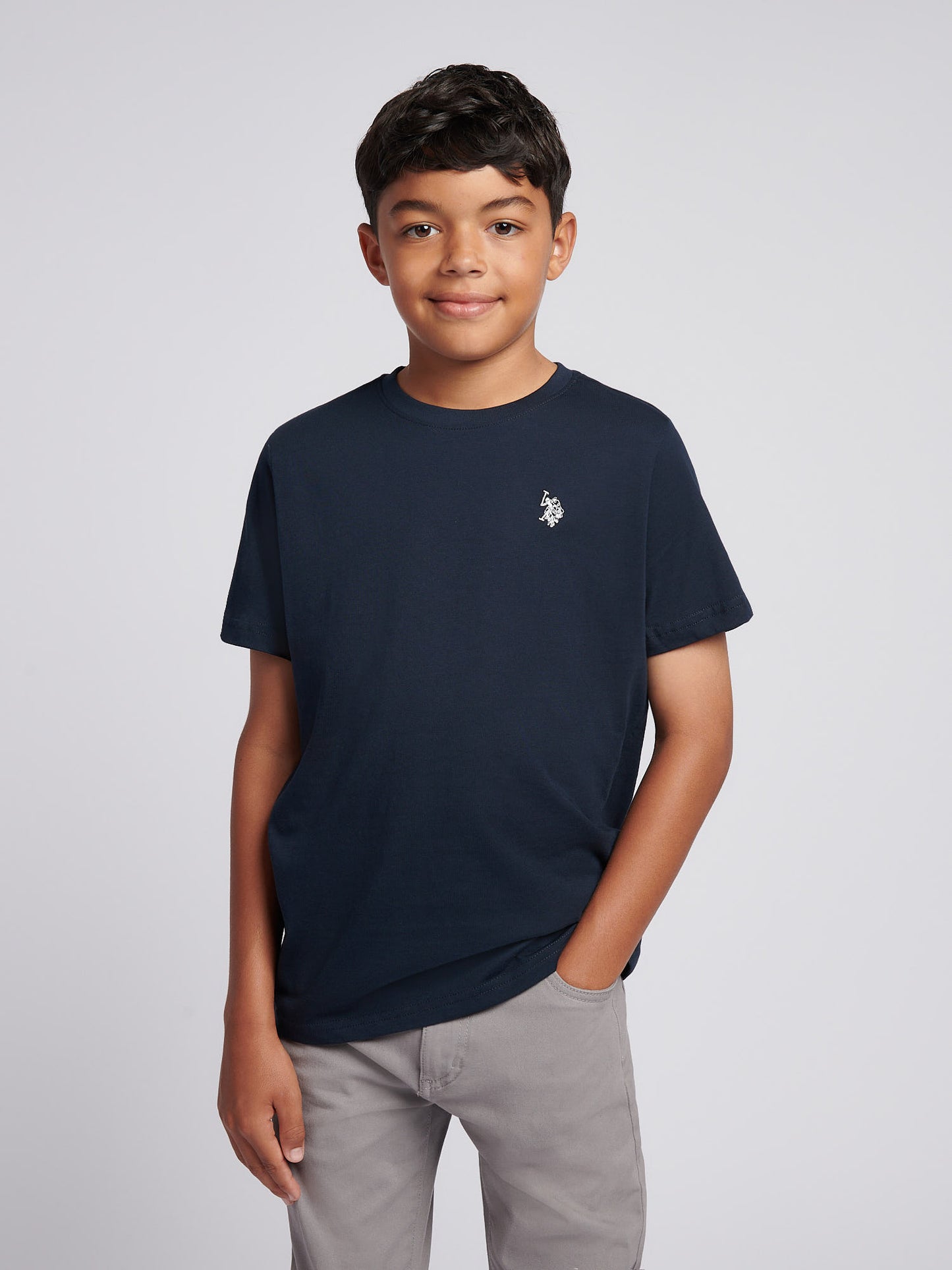 Boys USPA Back Graphic T-Shirt in Dark Sapphire Navy