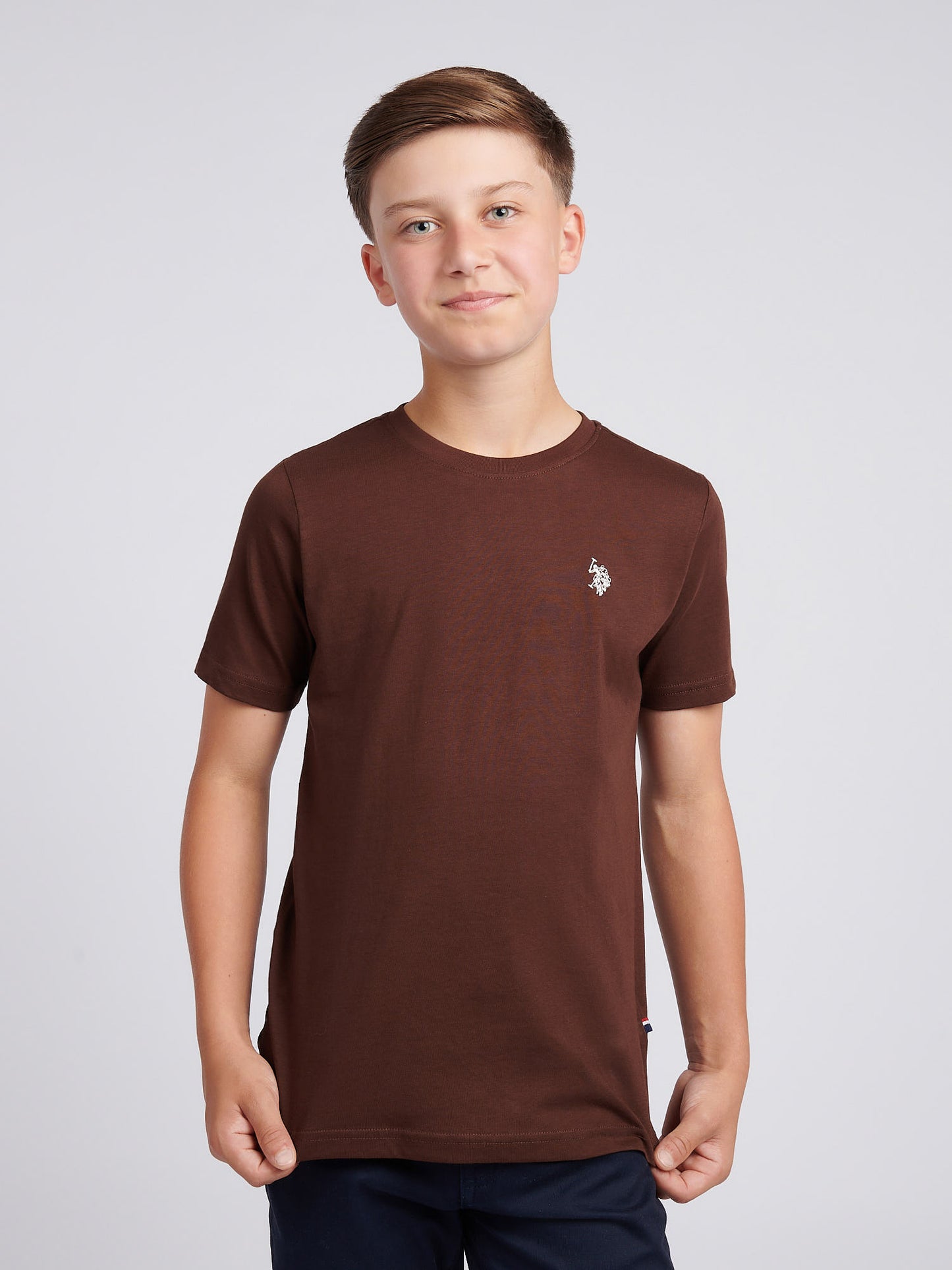 Boys USPA Back Graphic T-Shirt in Chocolate Martini