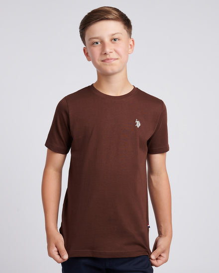 Boys USPA Back Graphic T-Shirt in Chocolate Martini
