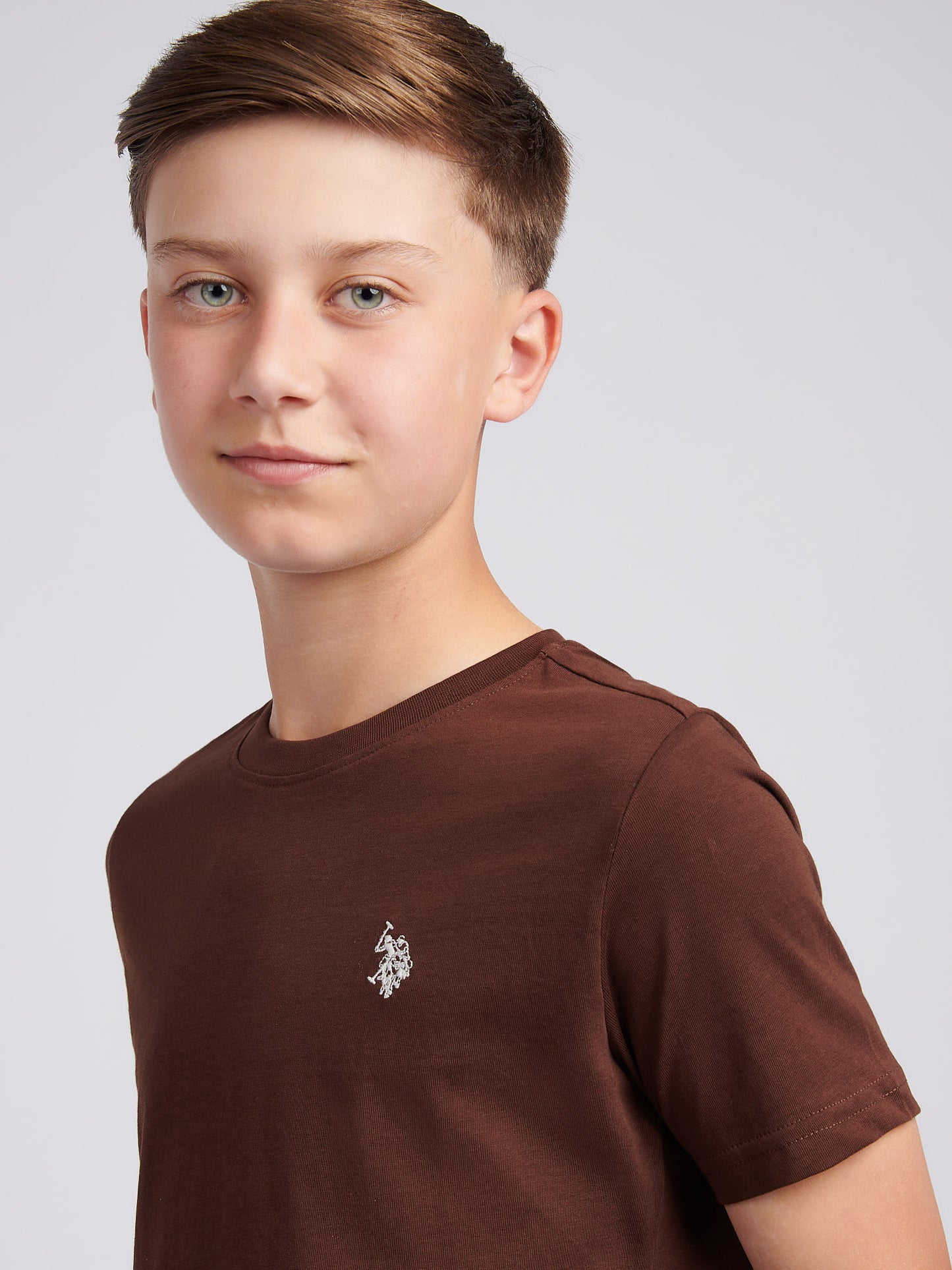 Boys USPA Back Graphic T-Shirt in Chocolate Martini