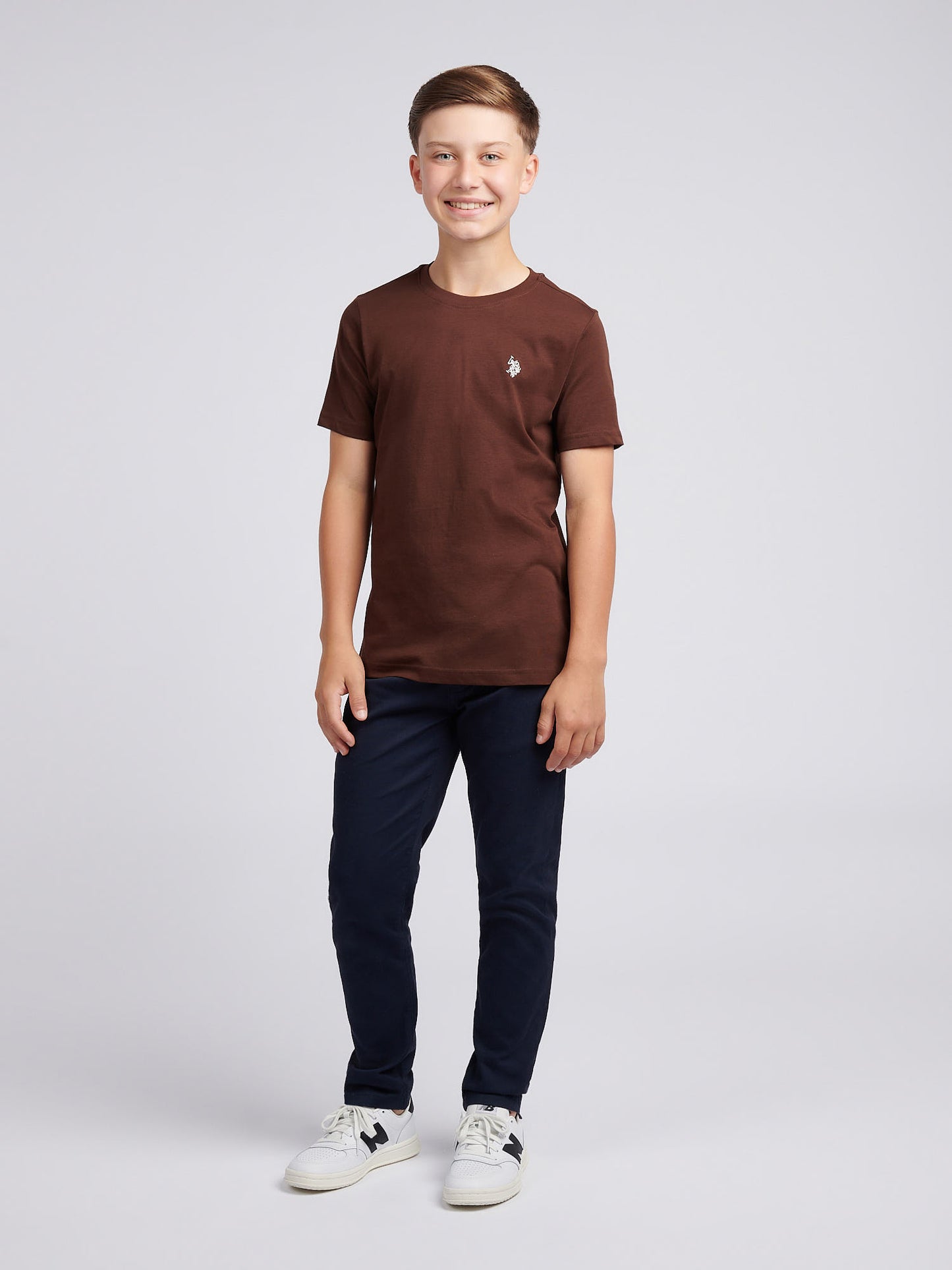 Boys USPA Back Graphic T-Shirt in Chocolate Martini