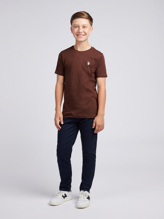Boys USPA Back Graphic T-Shirt in Chocolate Martini