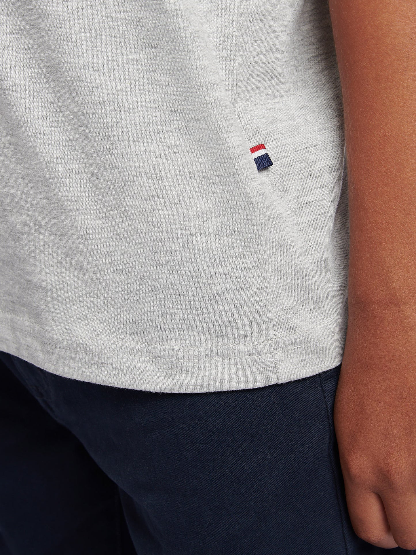 Boys USPA Back Graphic T-Shirt in Mid Grey Marl