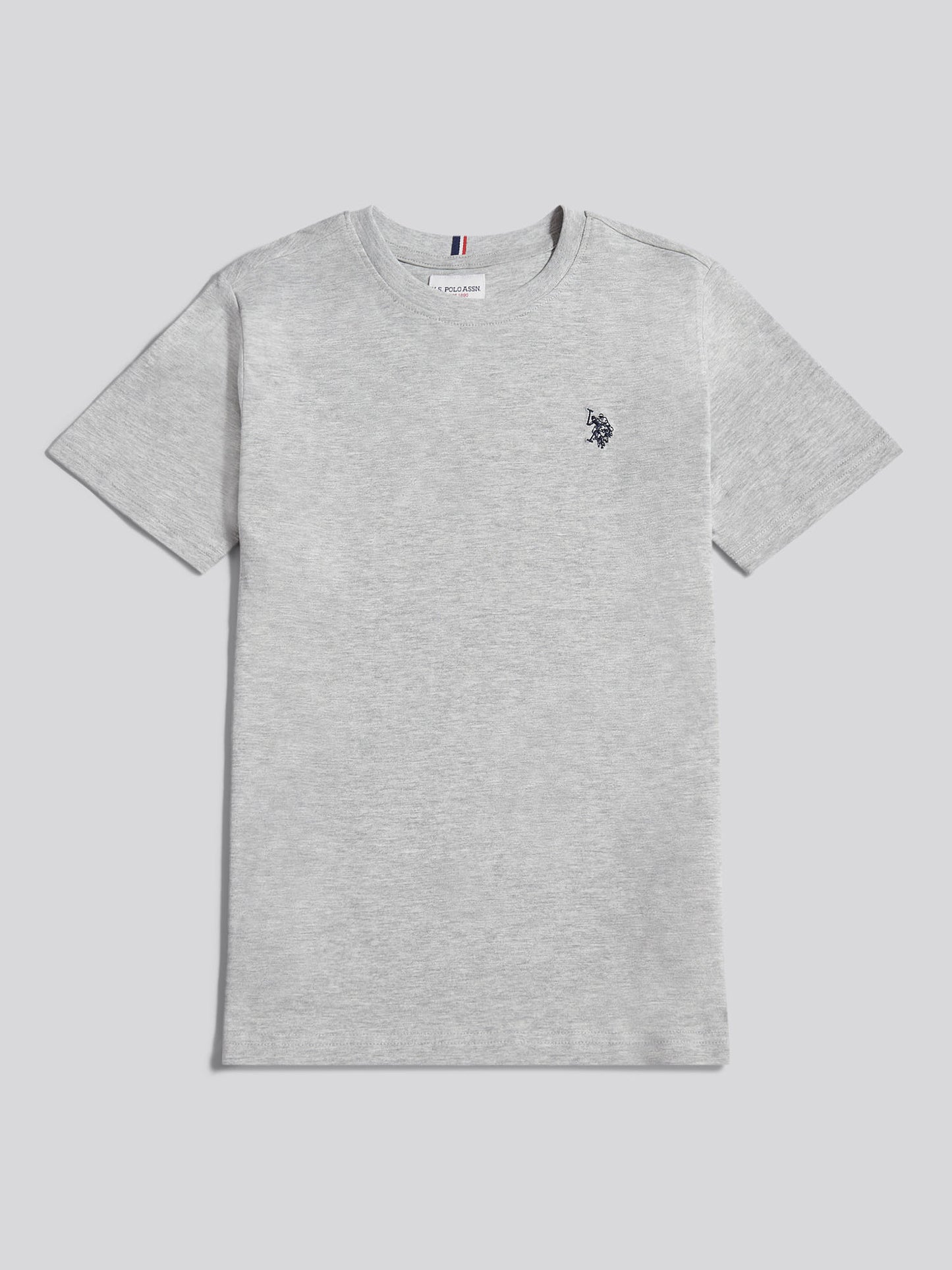 Boys USPA Back Graphic T-Shirt in Mid Grey Marl