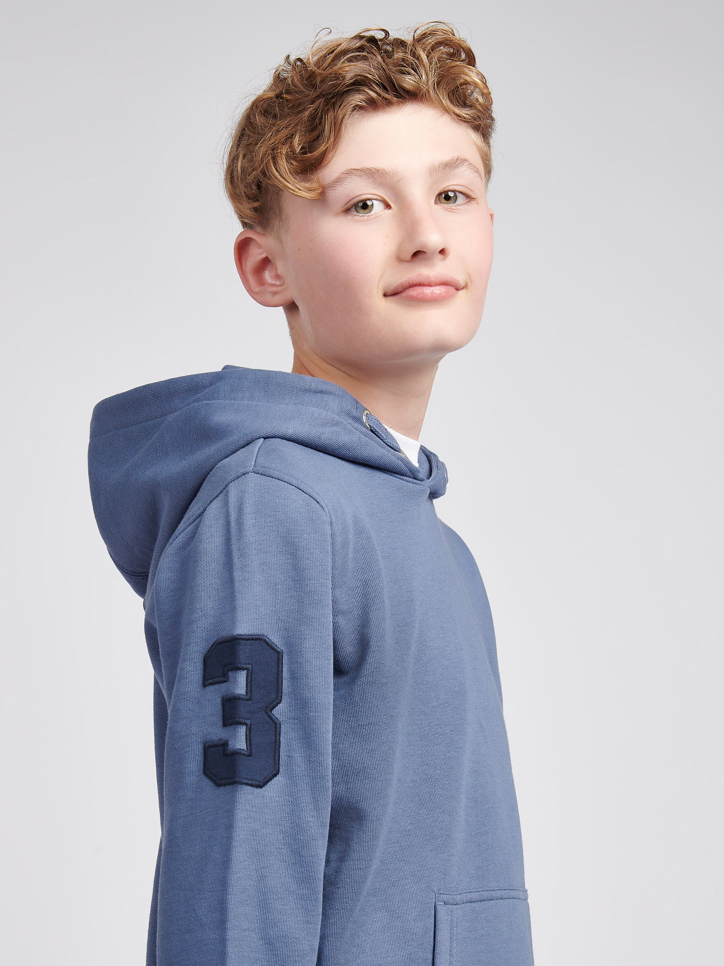Boys Player 3 Hoodie in Vintage Indigo
