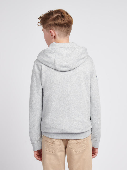 Boys Player 3 Hoodie in Mid Grey Marl