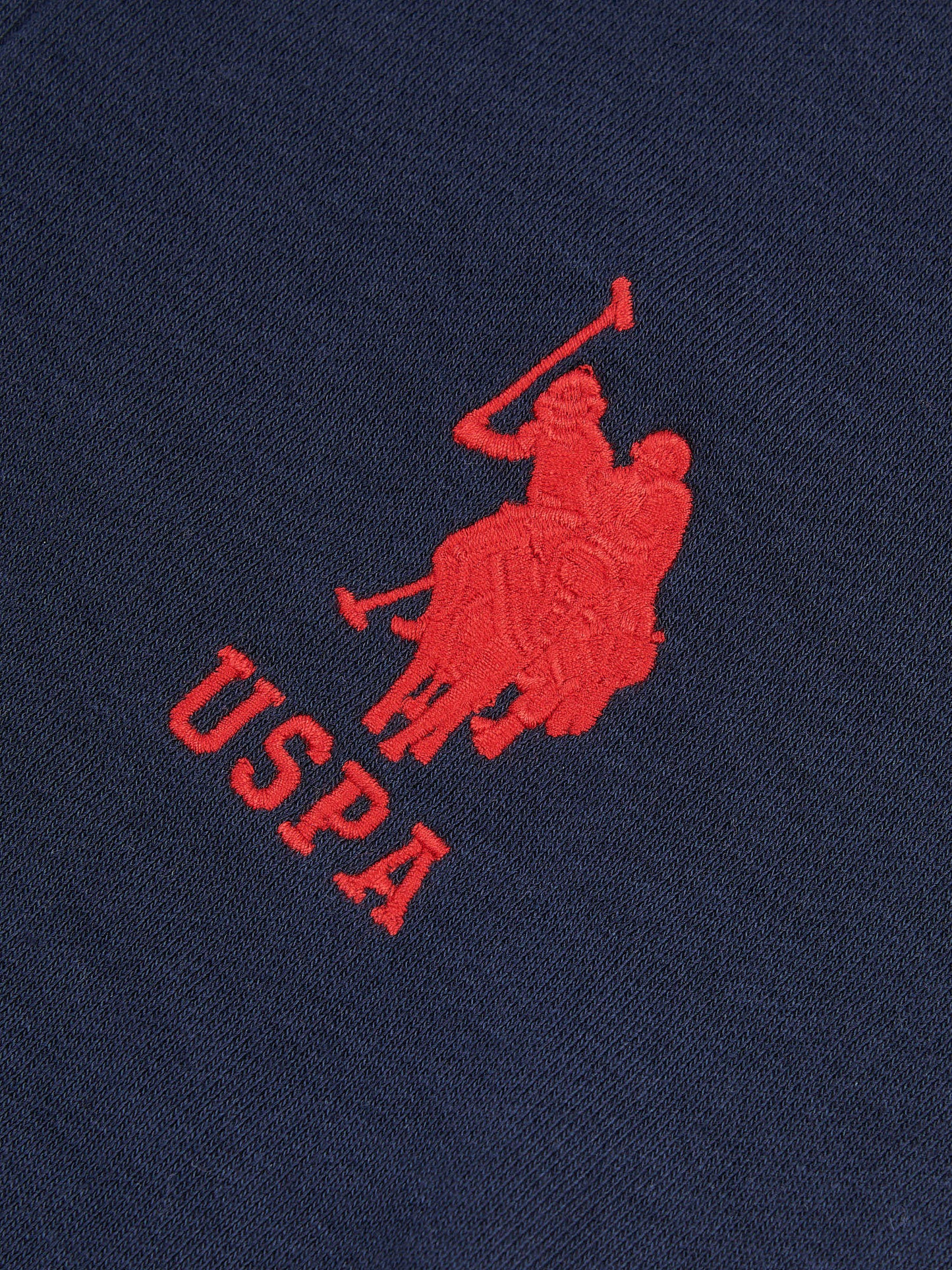 Boys Player 3 Zip Hoodie in Dark Sapphire Navy / Haute Red DHM