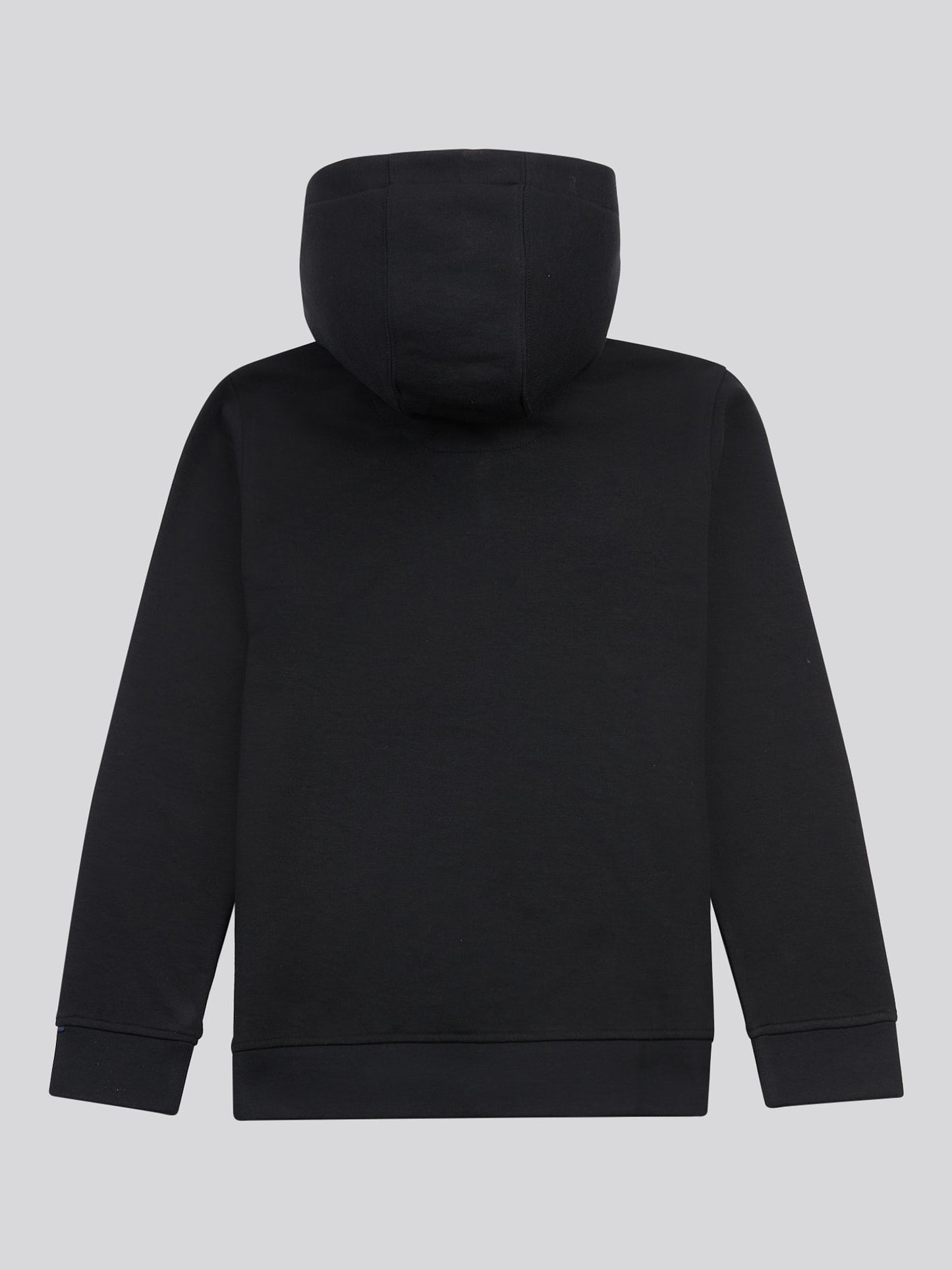 Boys Double Horsemen Zip Hoodie in Black Bright White DHM