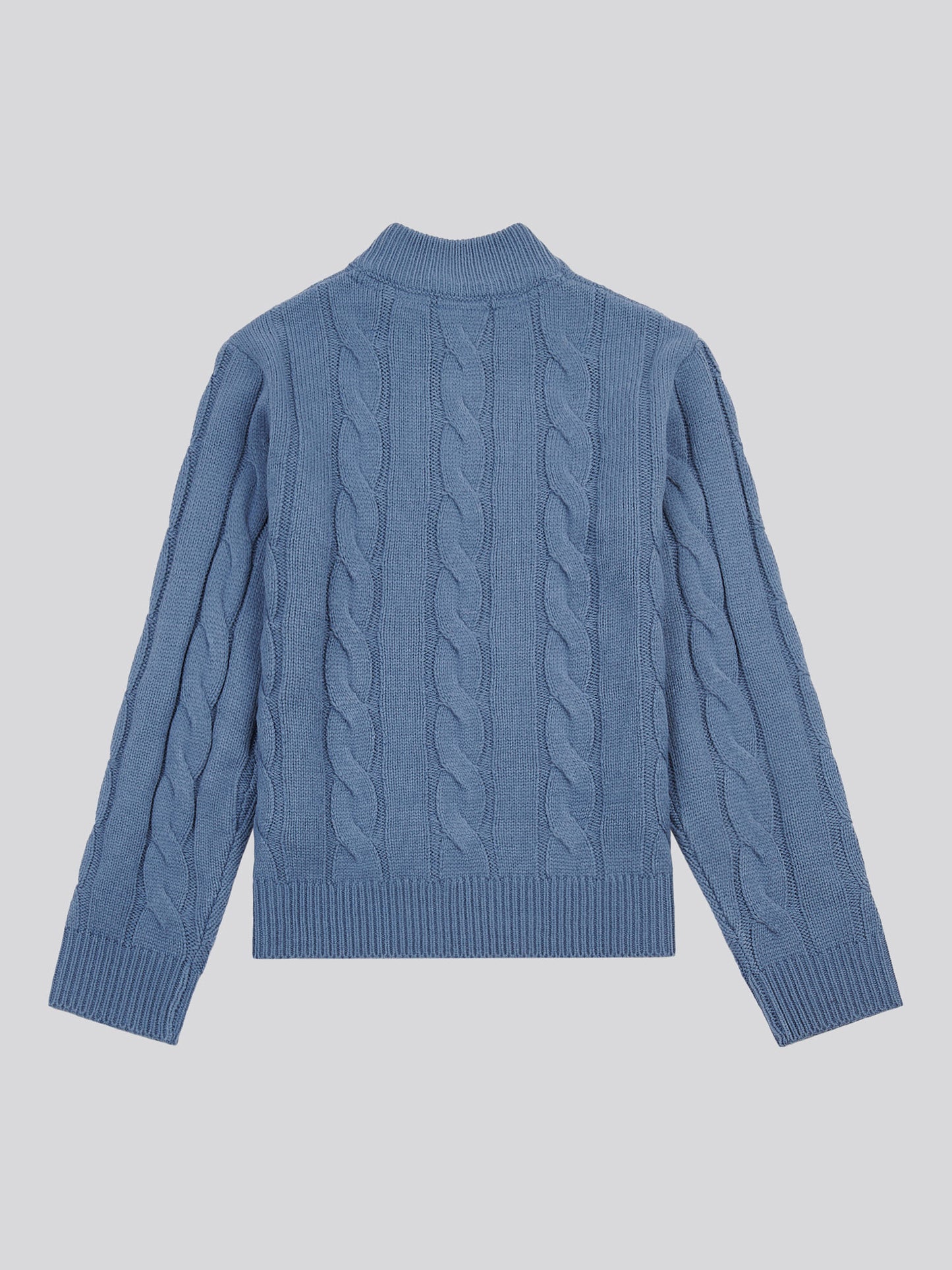 Boys Cable Knit Funnel in Vintage Indigo