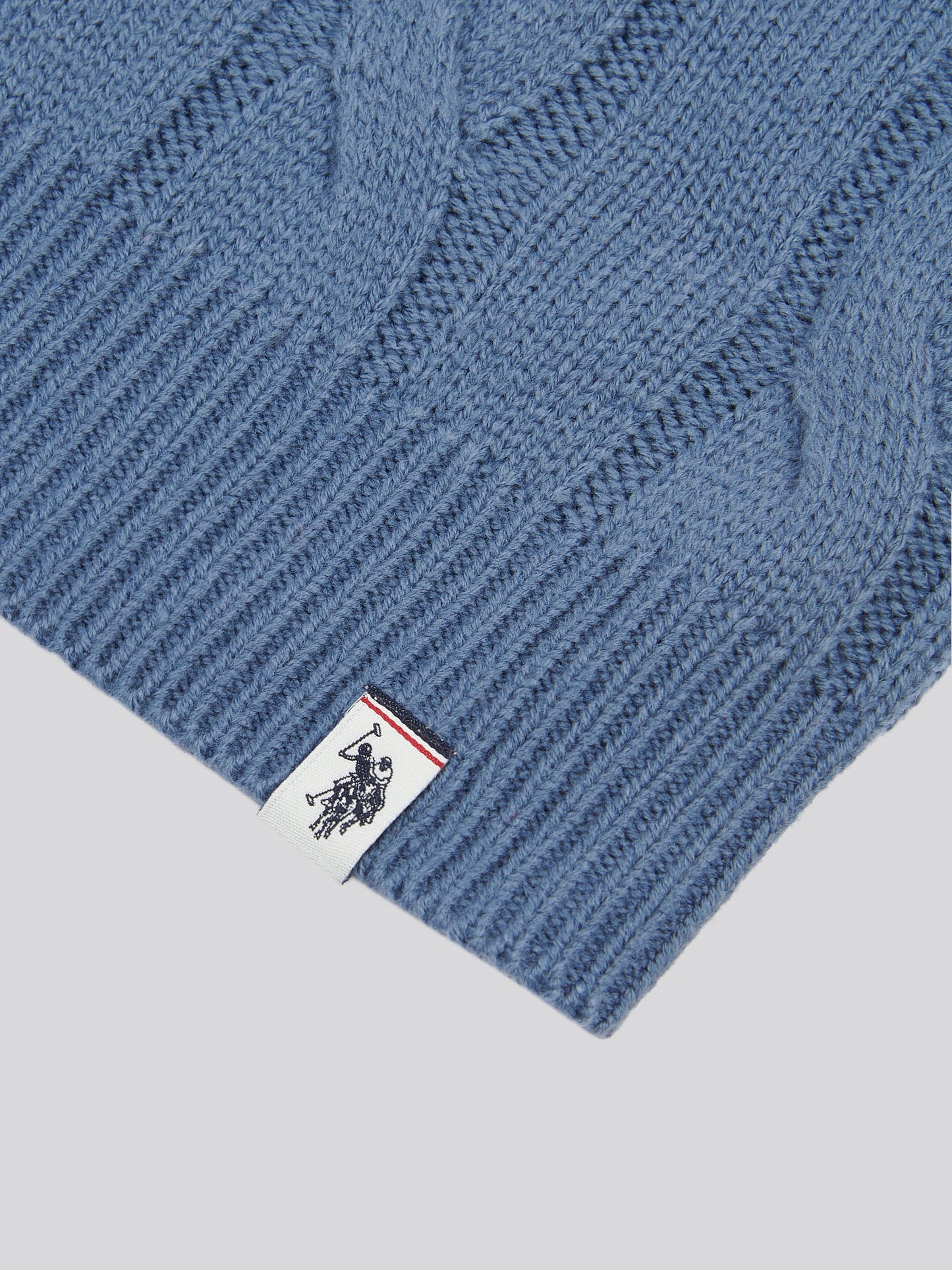 Boys Cable Knit Funnel in Vintage Indigo