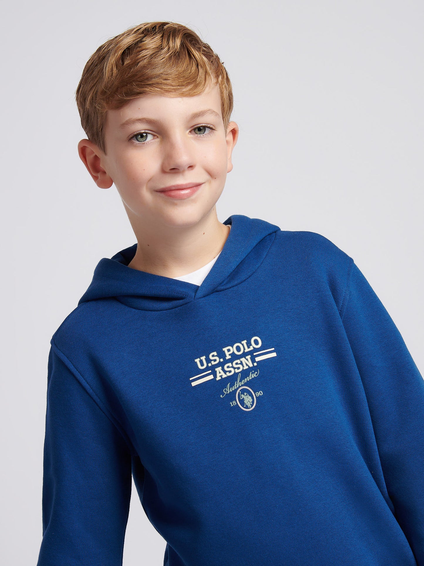 Boys Script Graphic Hoodie & Jogger Set in Navy Peony