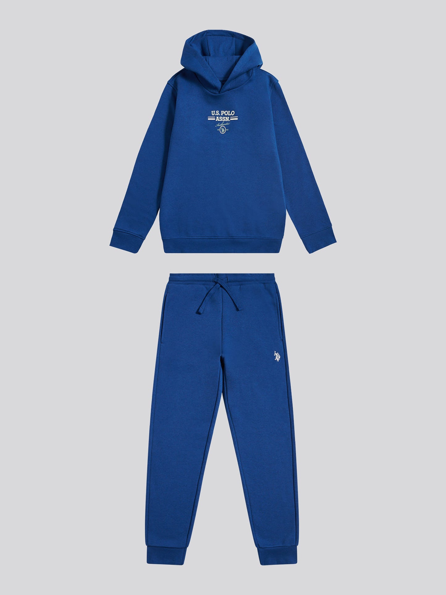 Boys Script Graphic Hoodie & Jogger Set in Navy Peony