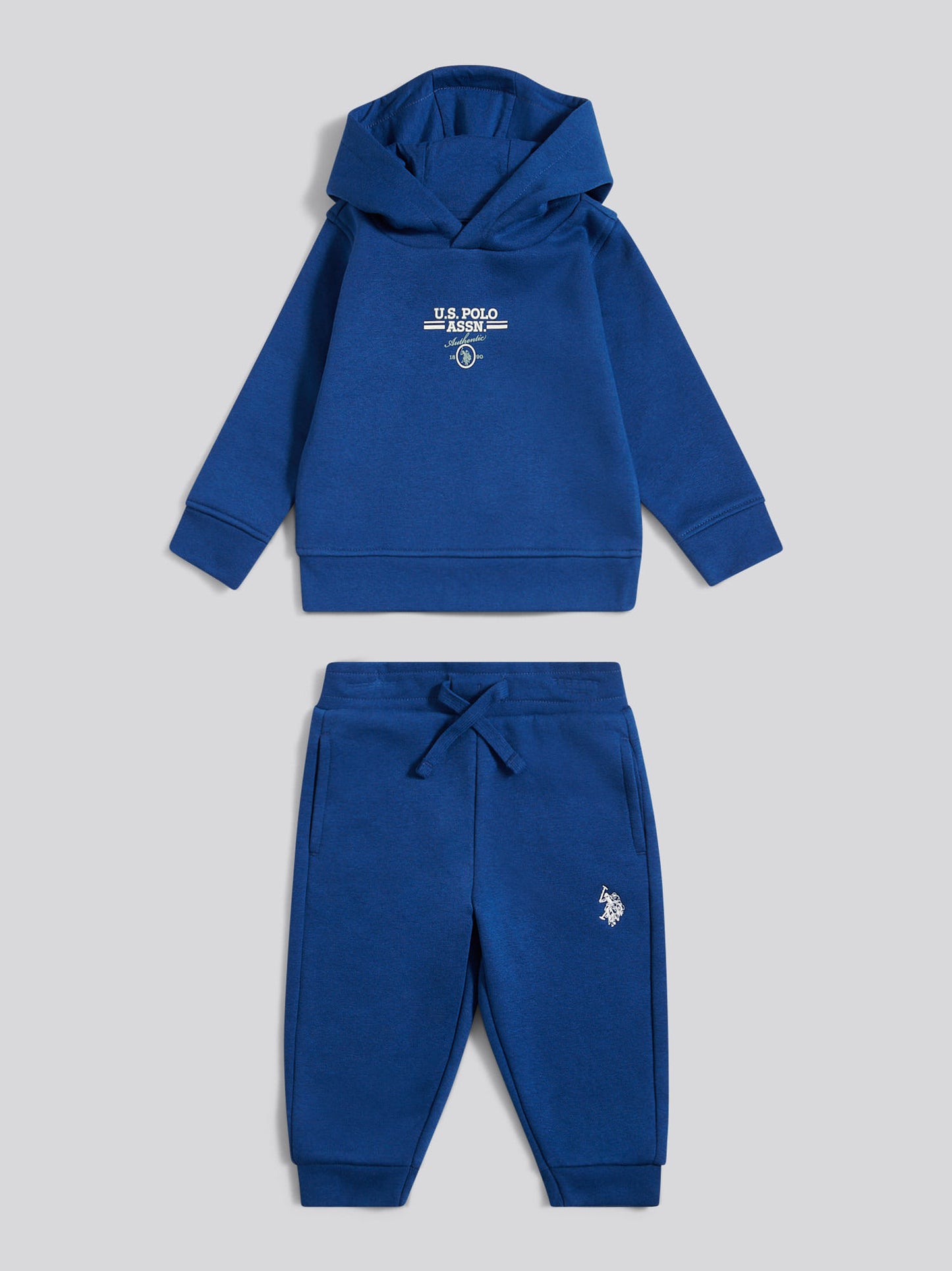 Boys Script Graphic Hoodie & Jogger Set in Navy Peony
