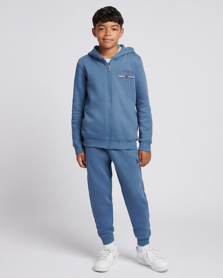 Boys Graphic Zip Hoodie & Jogger Set in Blue Horizon