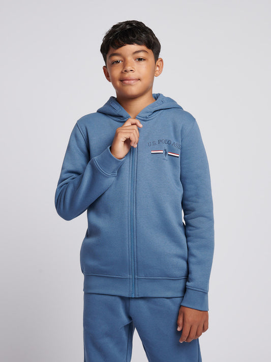 Boys Graphic Zip Hoodie & Jogger Set in Blue Horizon
