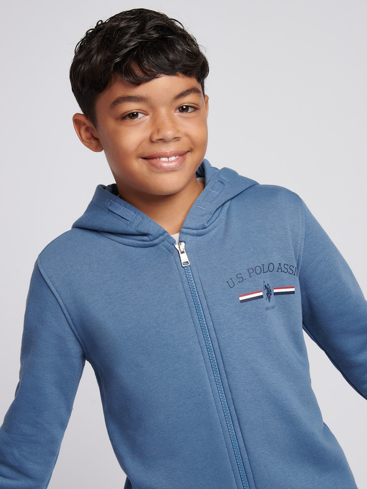 Boys Graphic Zip Hoodie & Jogger Set in Blue Horizon