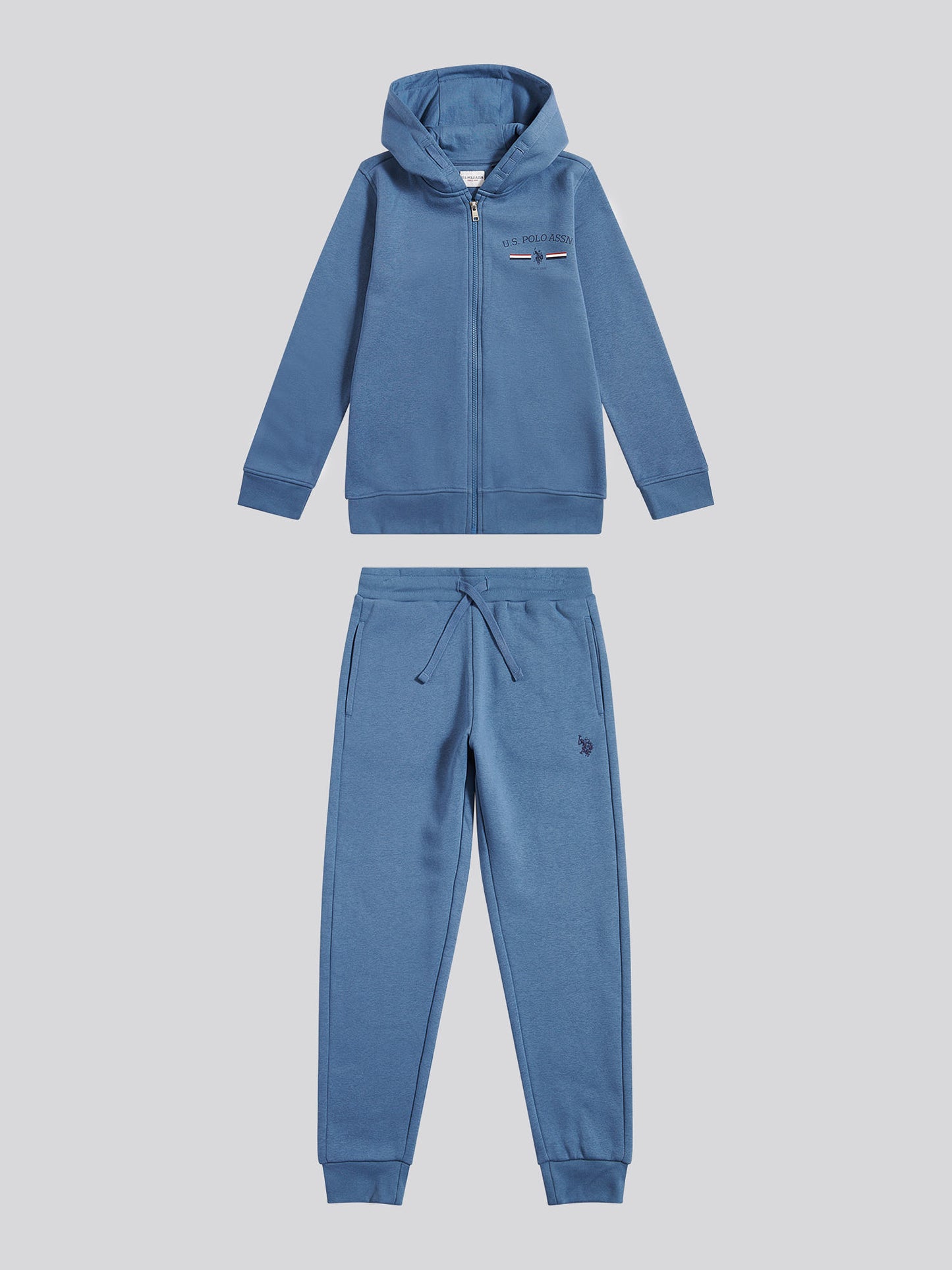 Boys Graphic Zip Hoodie & Jogger Set in Blue Horizon