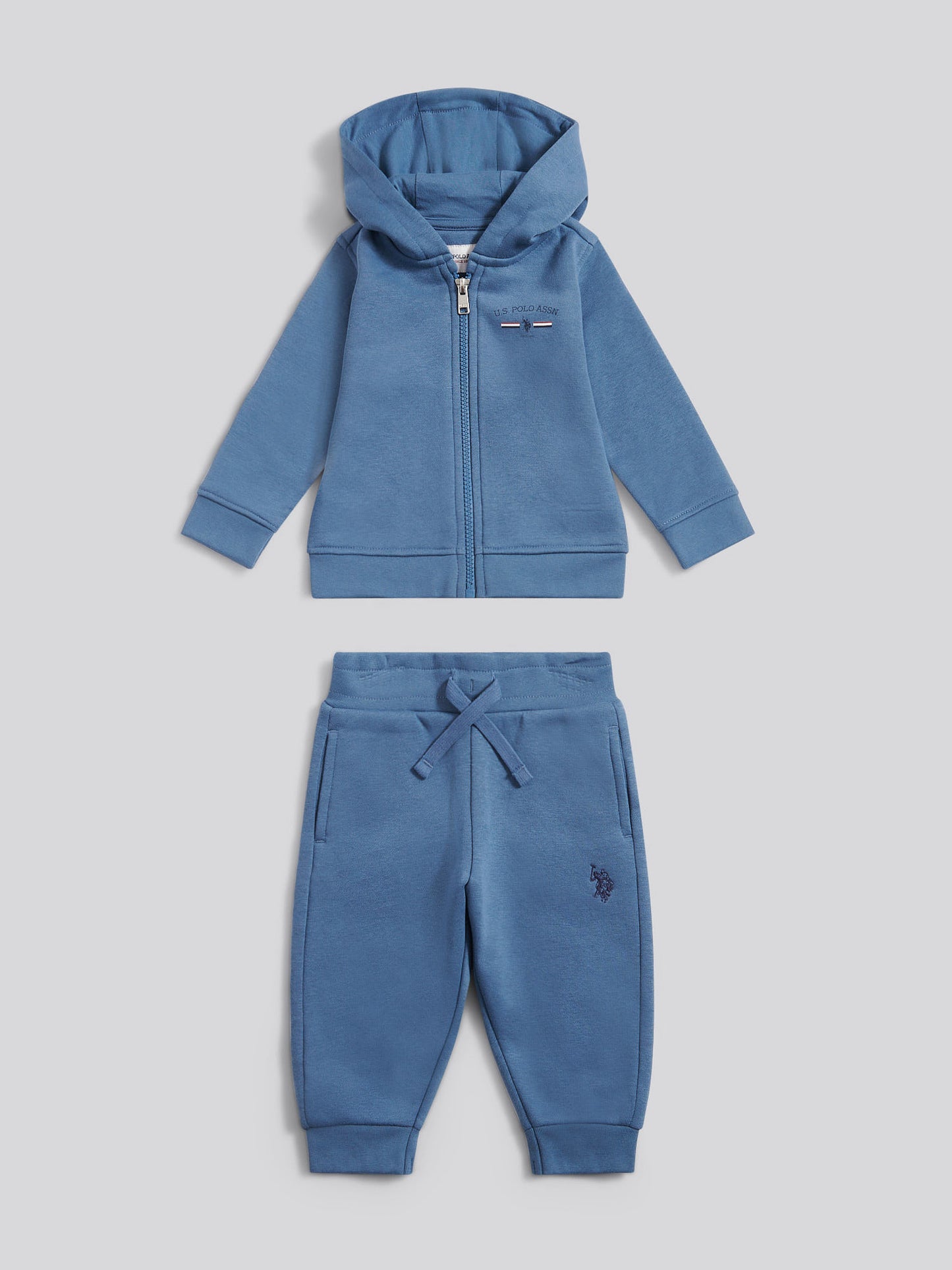 Boys Graphic Zip Hoodie & Jogger Set in Blue Horizon