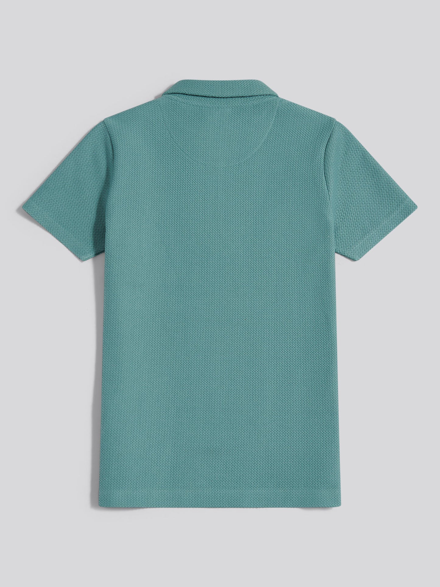 Boys Herringbone Collar Polo Shirt Arctic
