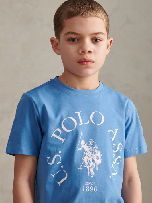 Boys Minimal Circle Print T-Shirt Riviera