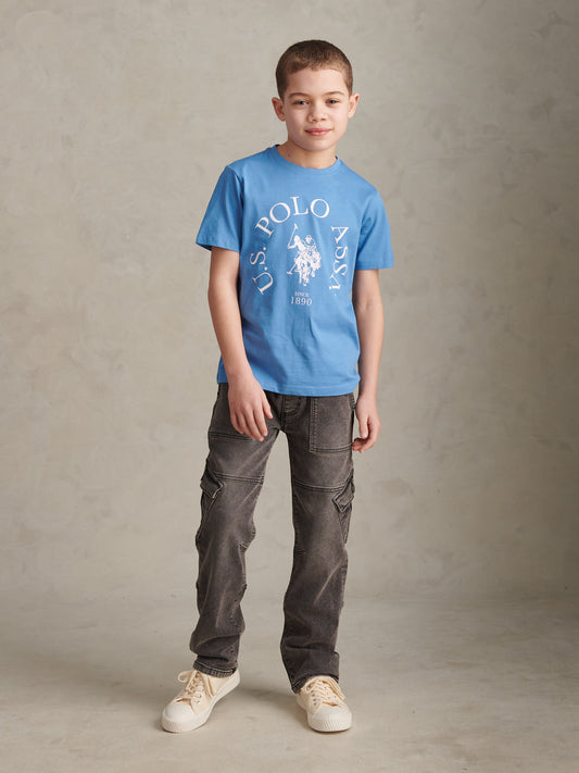 Boys Minimal Circle Print T-Shirt Riviera