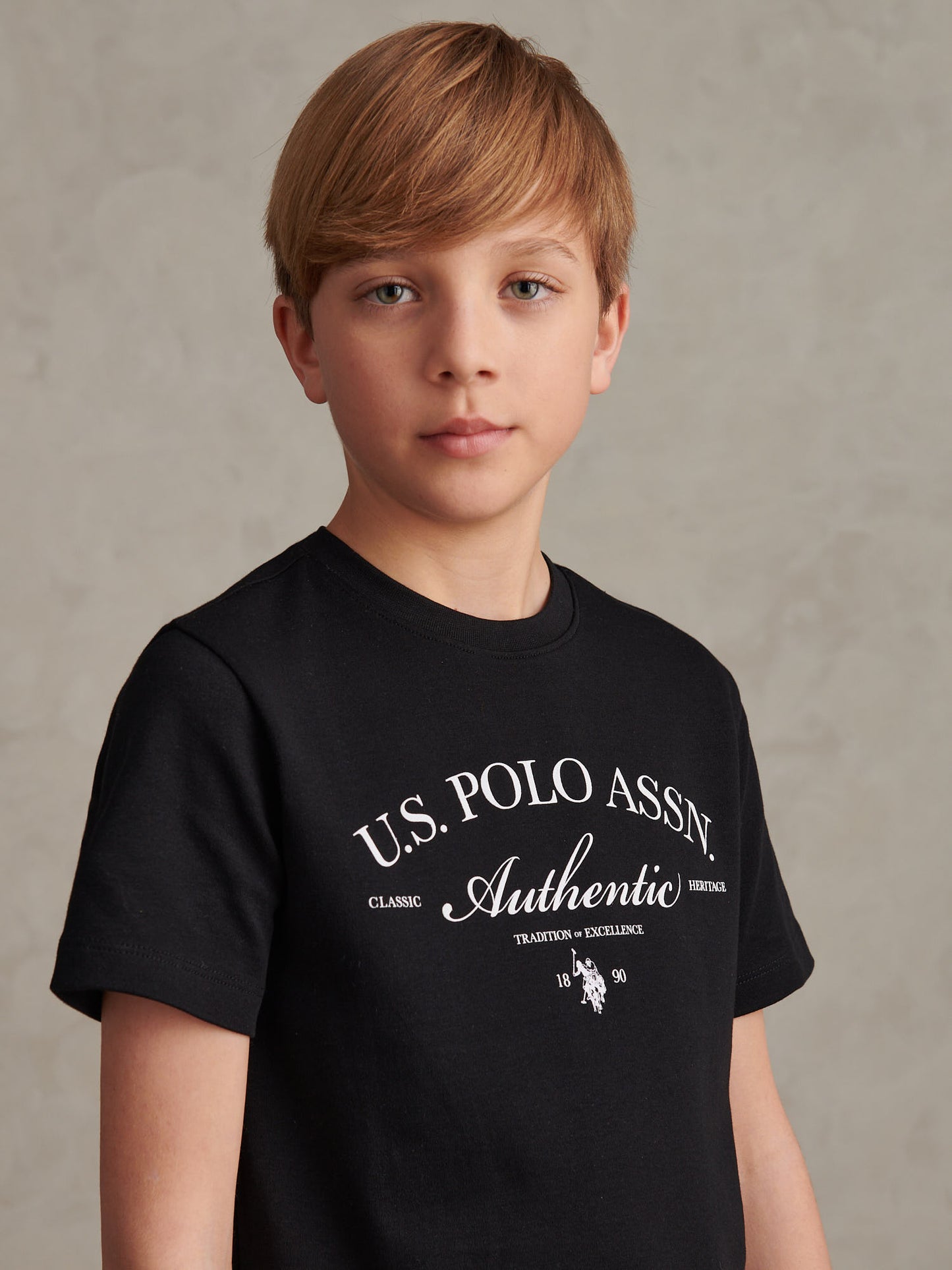 Boys Arch Script Graphic T-Shirt Black