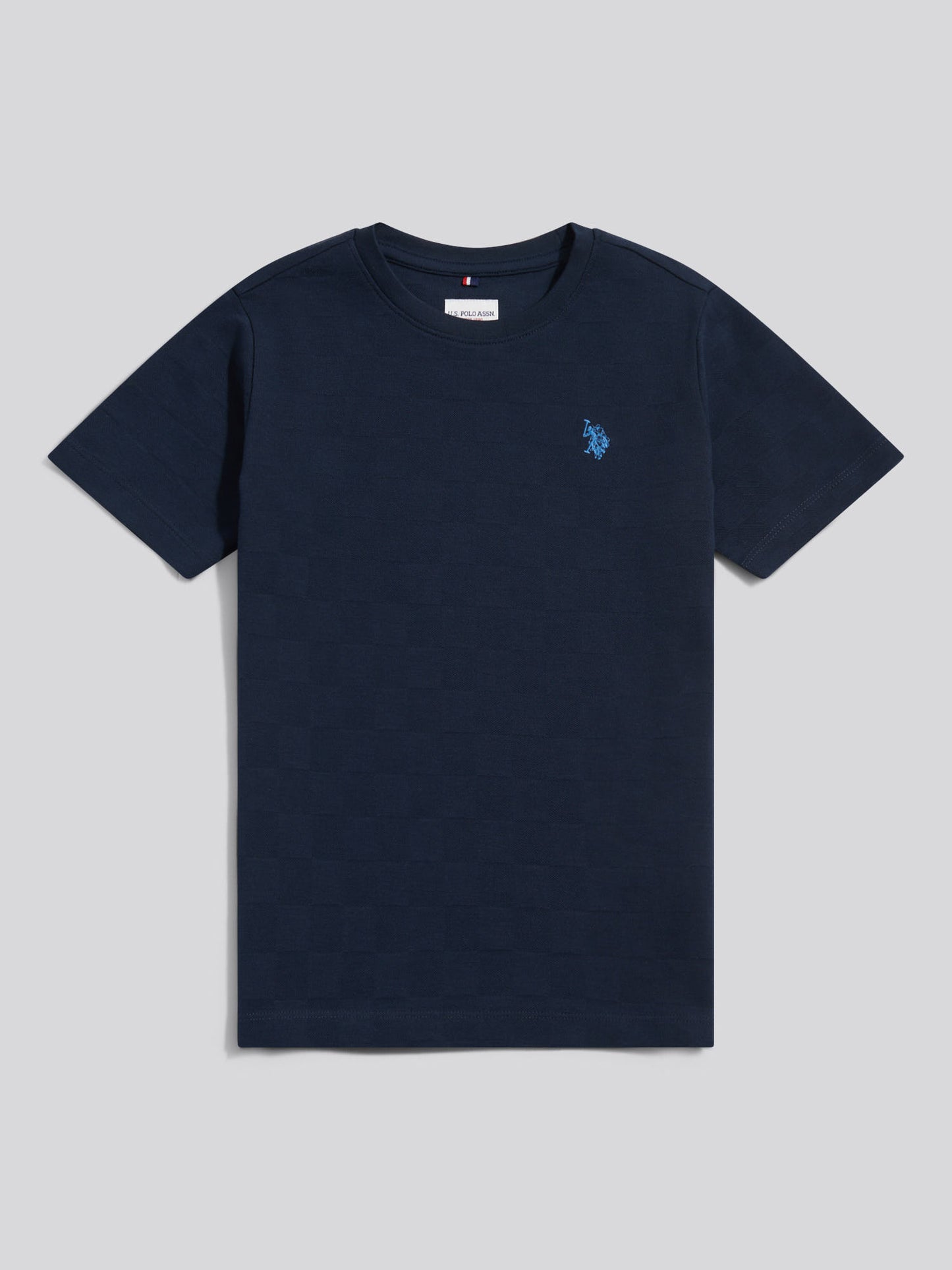 Boys Square Textured T-Shirt Dark Sapphire Navy