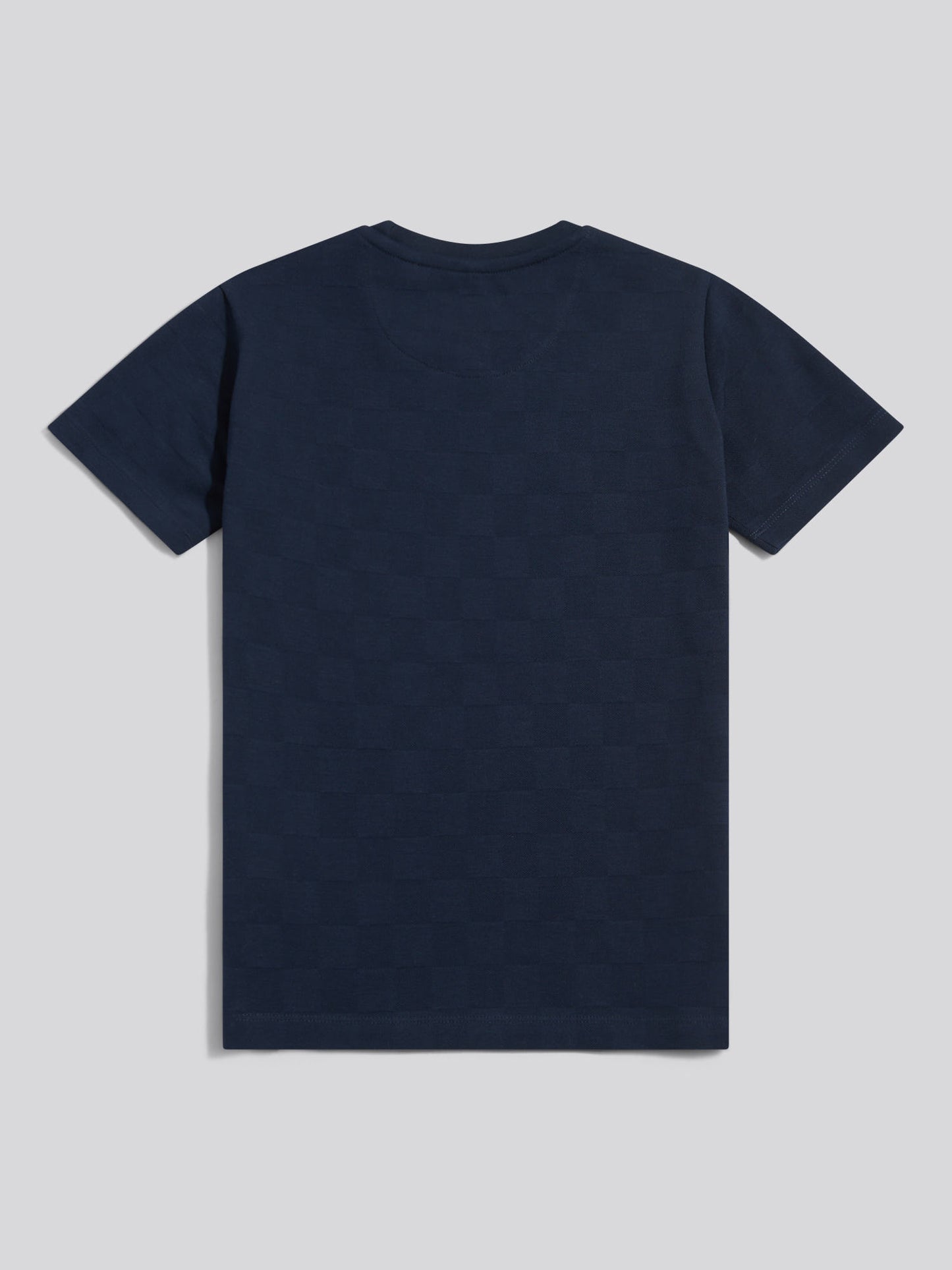 Boys Square Textured T-Shirt Dark Sapphire Navy
