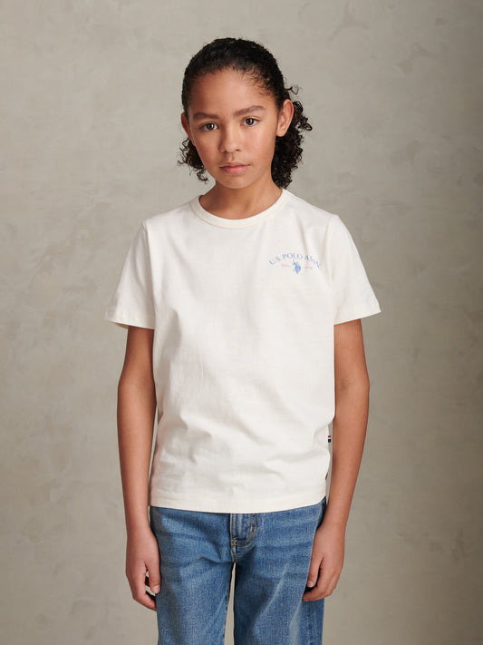 Boys Spirit Of Sport Back Graphic T-Shirt Whisper White