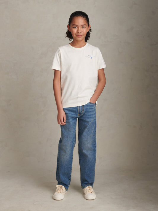 Boys Spirit Of Sport Back Graphic T-Shirt Whisper White