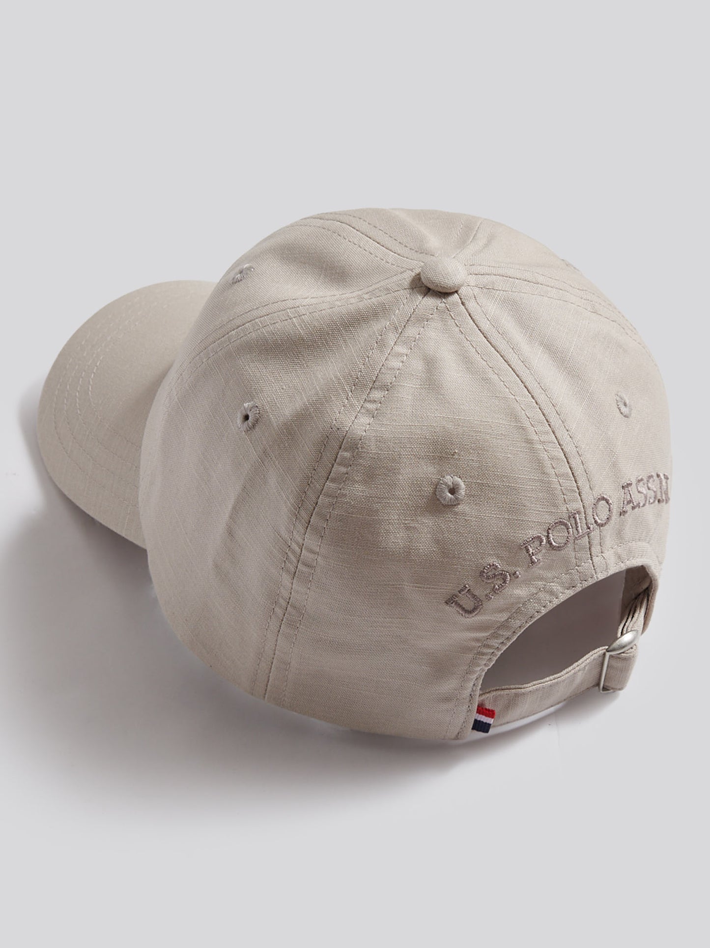 Boys Dobby Linen Blend Baseball Cap Beige
