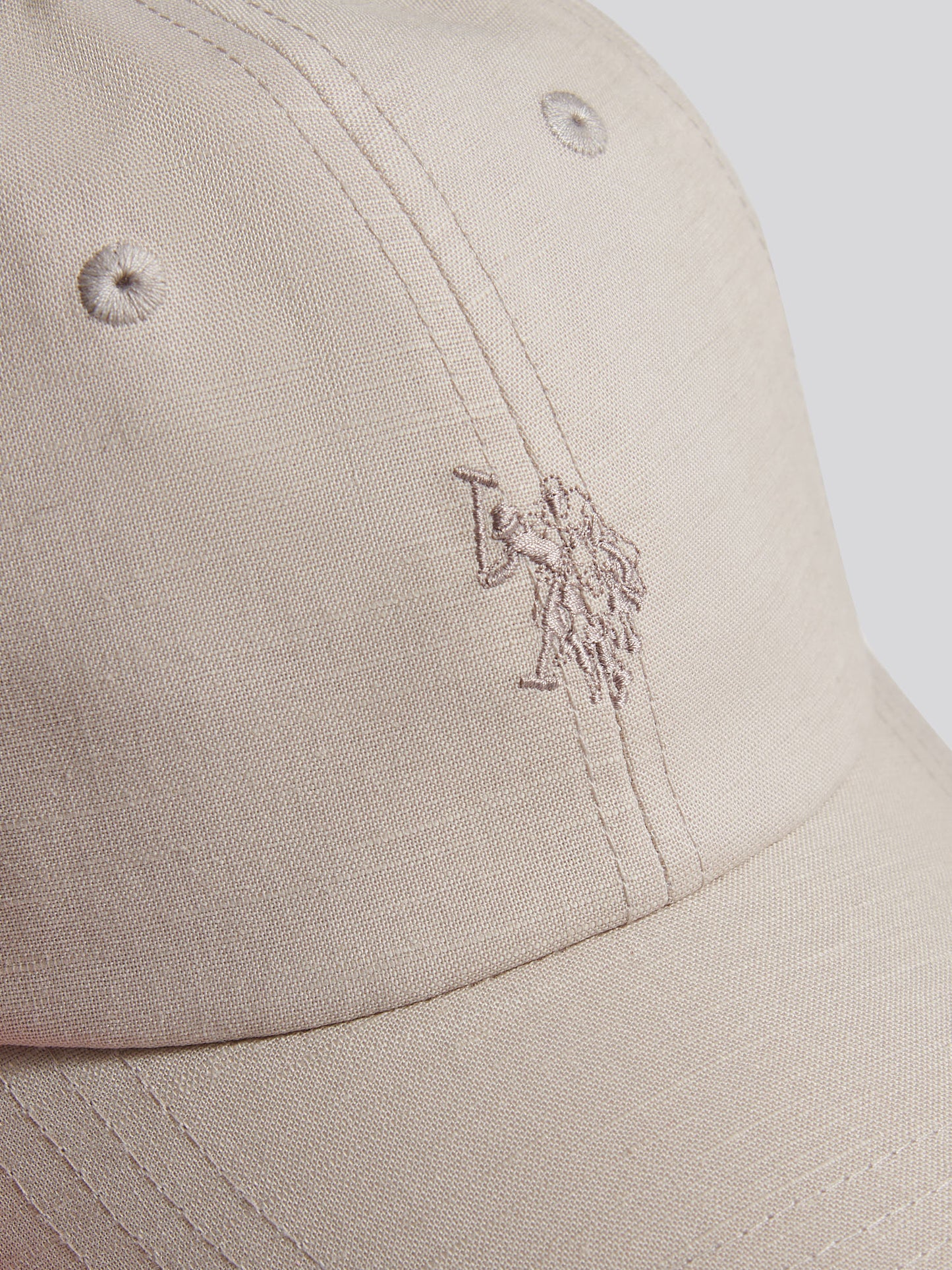 Boys Dobby Linen Blend Baseball Cap Beige