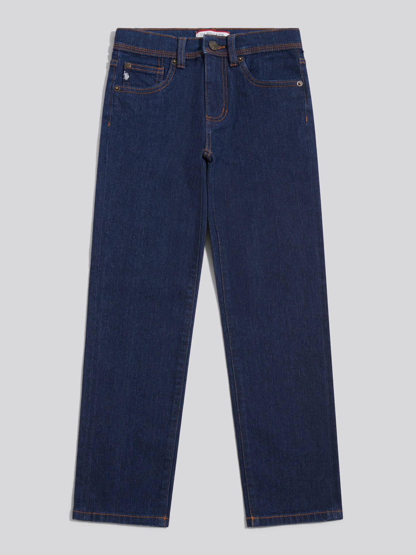 Boys Straight Fit Stretch Jeans Rinse Wash