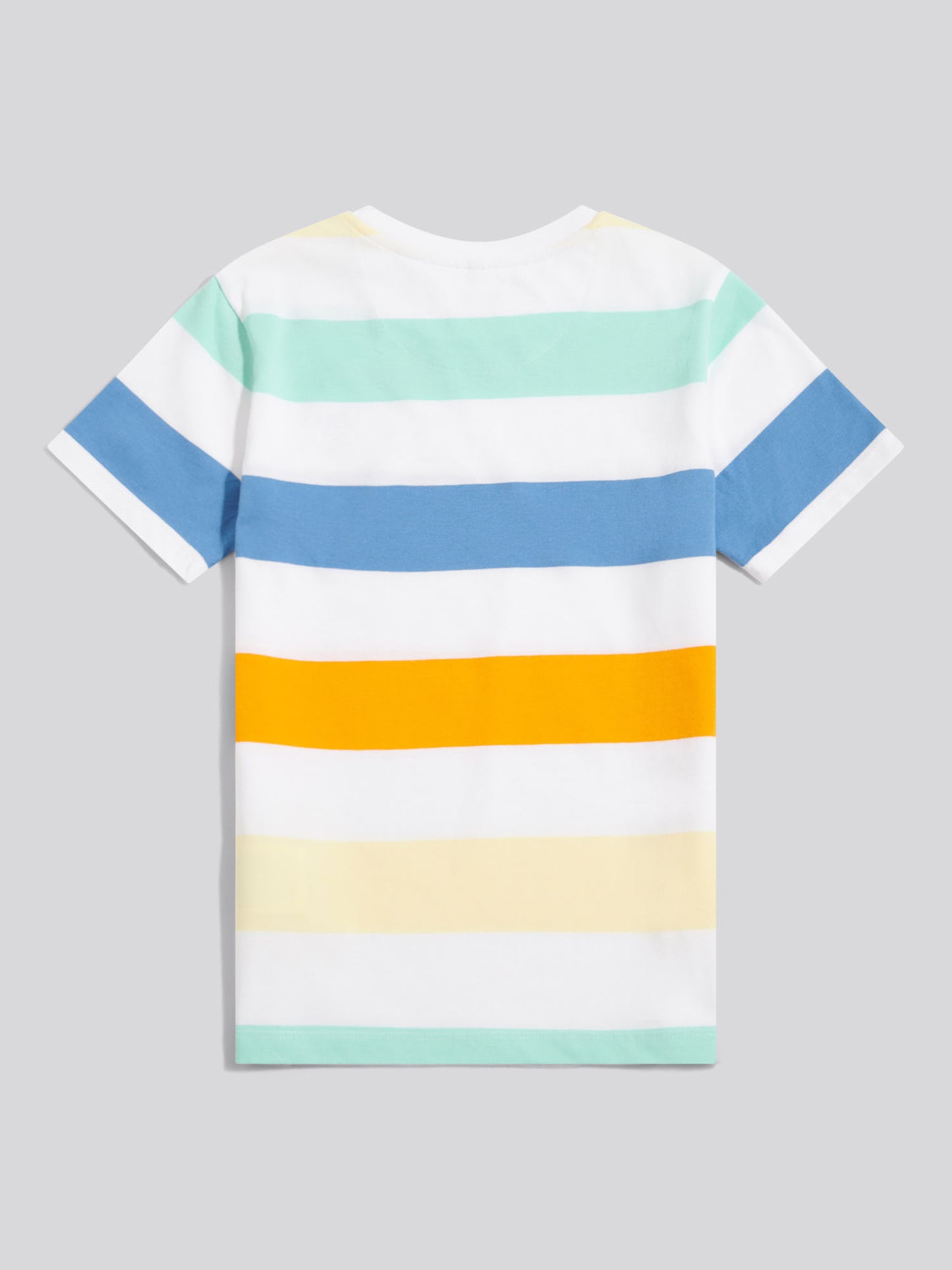 Boys Block Stripe T-Shirt Bright White