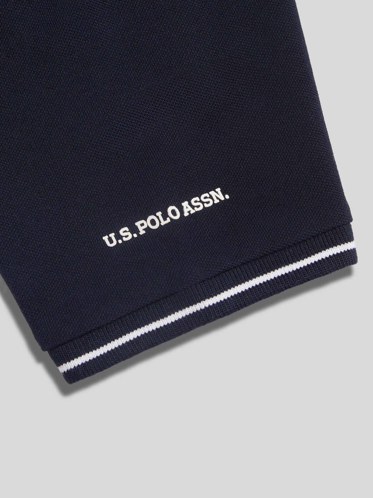 Boys Sash Two Colour Pique Polo Shirt Dark Sapphire Navy