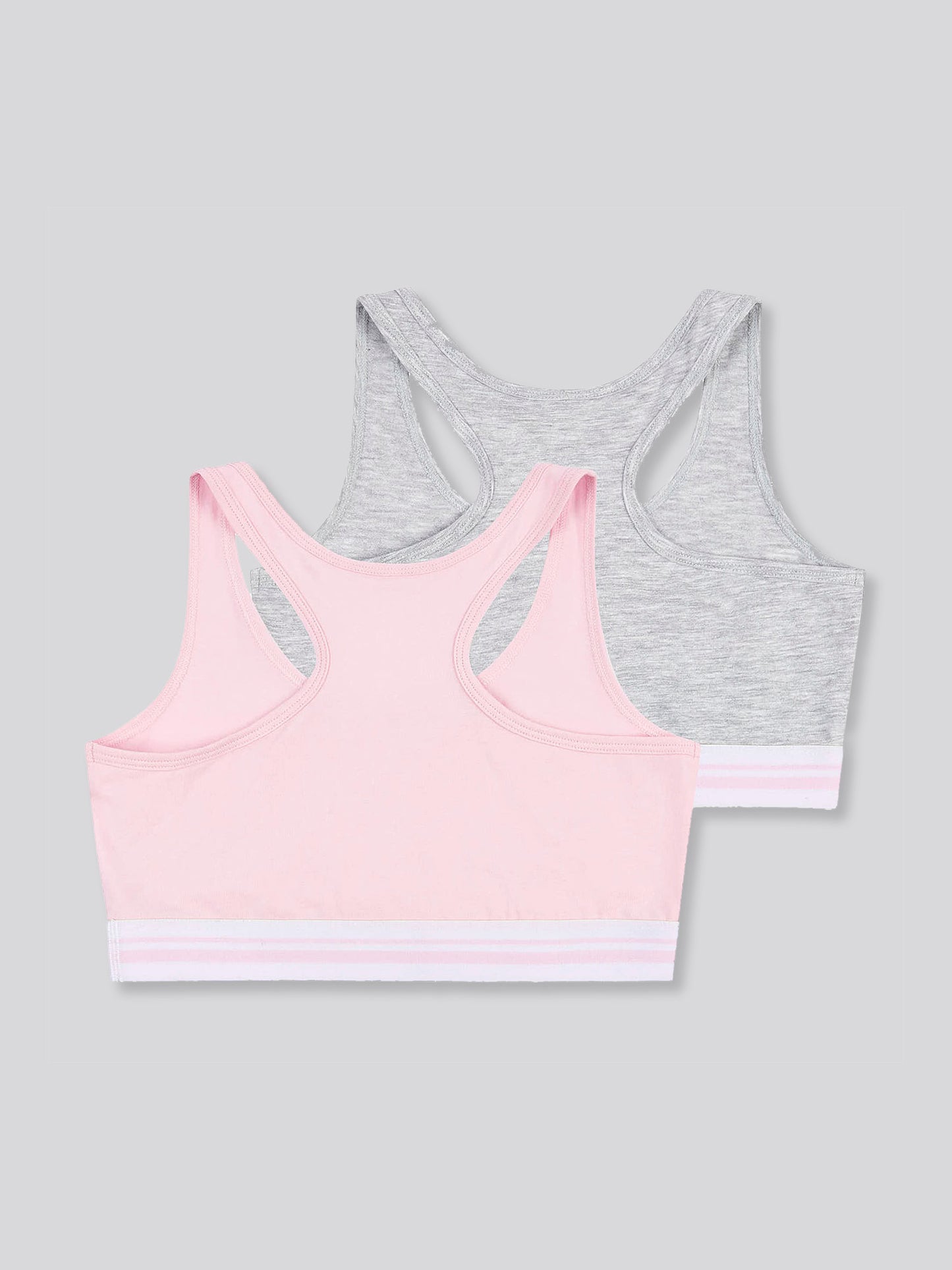 Girls 2 Pack Crop Tops in Pink