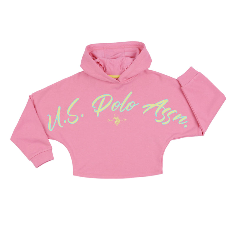 Girls Cropped Batwing Hoodie in Morning Glory