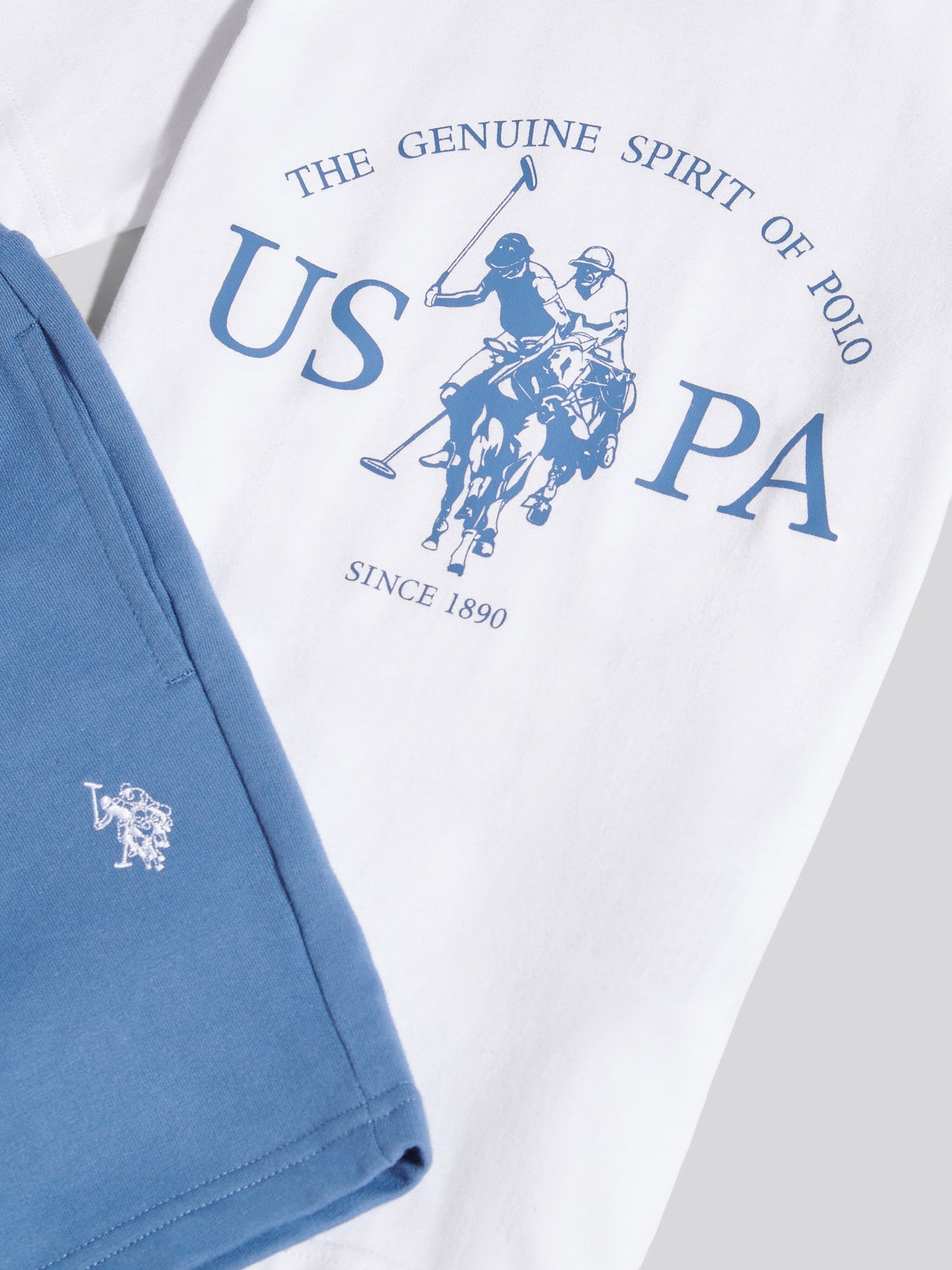 Boys Spirit Graphic T-Shirt &  Loopback Shorts Set Bright White