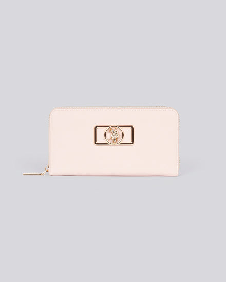 U.S. Polo Assn. Womens Jones Chic Zip Around Wallet in Pink