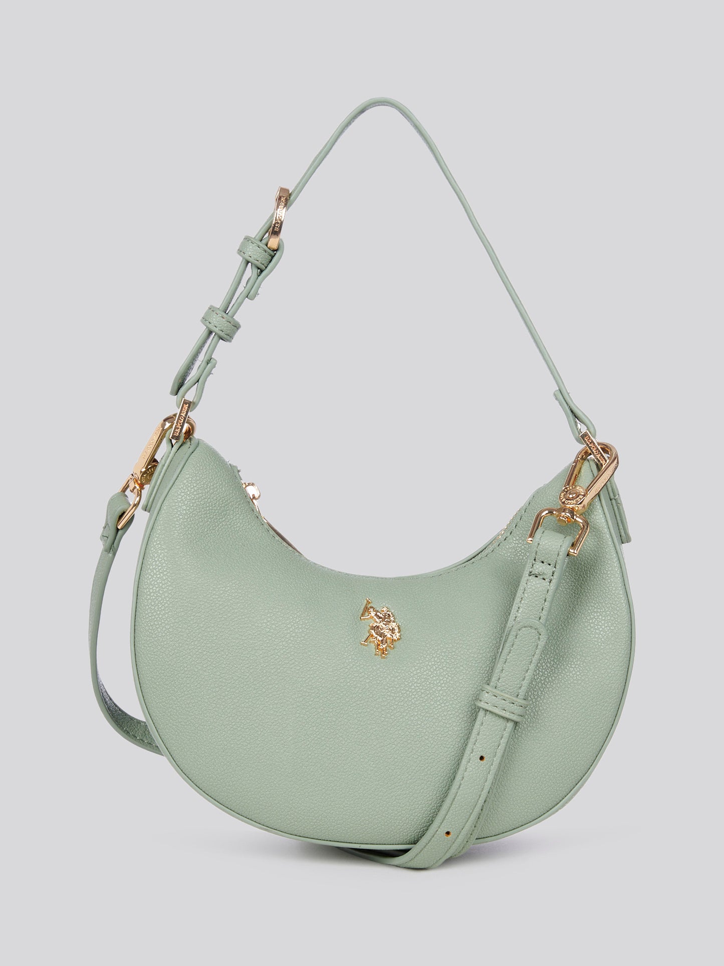 U.S. Polo Assn. Womens Jones Small Round Hobo Bag in Sage