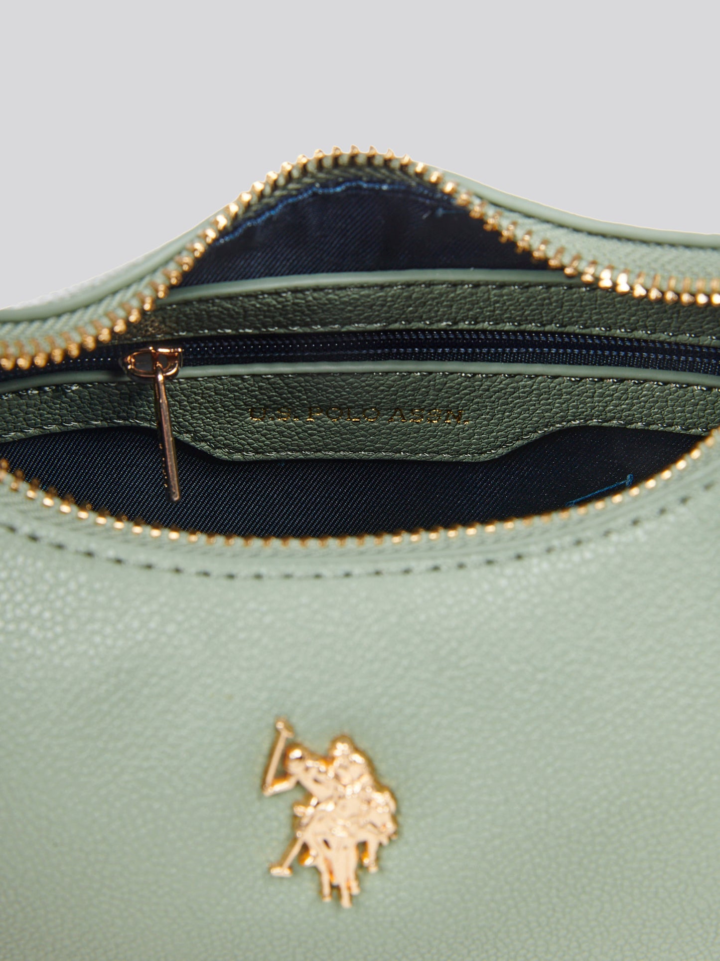 U.S. Polo Assn. Womens Jones Small Round Hobo Bag in Sage