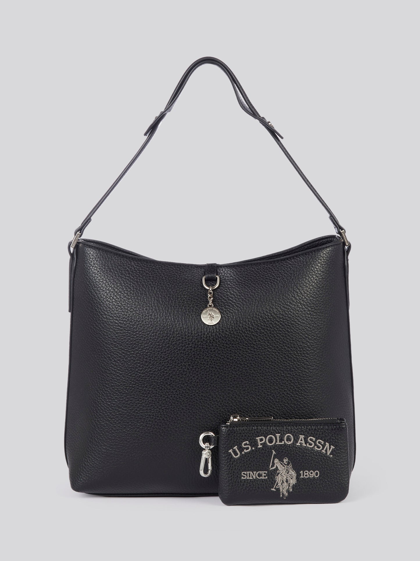 U.S. Polo Assn. Womens Breezy Hobo Bag in Black