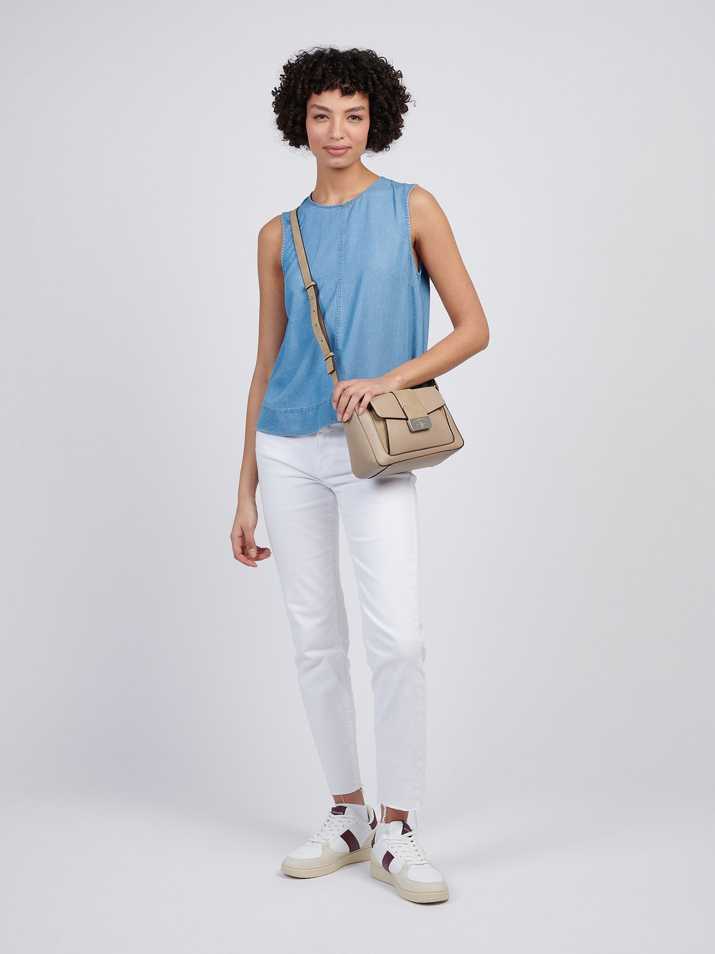 U.S. Polo Assn. Womens Romantic Crossbody Bag in Beige