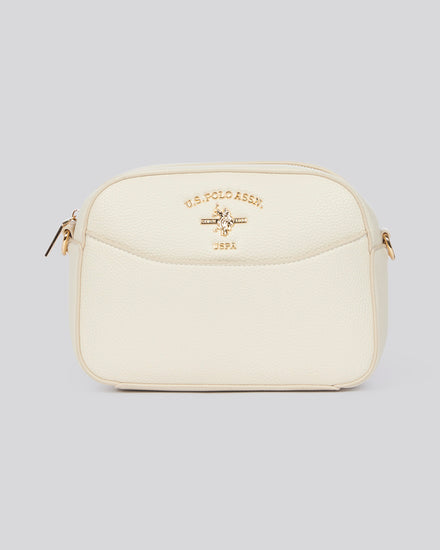 U.S. Polo Assn. Womens Stanford Small Crossbody Bag in Off White